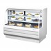 Turbo Air TCGB-60DR-W 60 White Curved Glass Dry Bakery Case - 2 Shelves