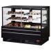 Turbo Air TCGB-60UF-CO-B-N 61 Straight Front Black Refrigerated & Dry Combination Bakery Display Case - 10 Cu. Ft. Each Side