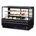 Turbo Air TCGB-72UF-B-N 73 Straight Front Black Refrigerated Bakery Display Case - 23 Cu. Ft.