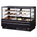 Turbo Air TCGB-72UF-CO-B-N 73 Straight Front Black Refrigerated & Dry Combination Bakery Display Case - 12 Cu. Ft. Each Side