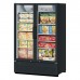 Turbo Air TGF-47SDHB-N Super Deluxe Series 51 Black Two Glass Swing Door Freezer Merchandiser - 42 Cu. Ft.