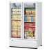 Turbo Air TGF-47SDHW-N Super Deluxe Series 51 White Two Glass Swing Door Freezer Merchandiser - 42 Cu. Ft.