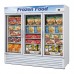 Turbo Air TGF-72F-N 82 White Glass Triple Swing Door Merchandiser Freezer - 59 Cu. Ft.