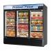 Turbo Air TGF-72FB-N 82 Black Glass Triple Swing Door Merchandiser Freezer - 59 Cu. Ft.