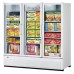 Turbo Air TGF-72SDHW-N Super Deluxe Series 78 White Three Glass Swing Door Freezer Merchandiser - 62 Cu. Ft.