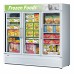 Turbo Air TGF-72SDW-N Super Deluxe 78 White Glass Triple Swing Door Merchandiser Freezer - 60 Cu. Ft.