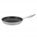 Winco TGFP-12NS Stainless Steel 12-3/8 Tri-Ply Induction Ready Non-Stick Fry Pan - Excalibur Finish