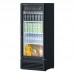 Turbo Air TGM-12SDB-N6 Super Deluxe Series 26 Glass Swing Door Black Merchandiser Refrigerator - 10 Cu. Ft.