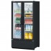 Turbo Air TGM-35SDHB-N Super Deluxe Series 40 Black Two Glass Swing Door Refrigerated Merchandiser - 32 Cu. Ft.