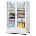 Turbo Air TGM-47SDHW-N Super Deluxe Series 51 White Two Glass Swing Door Refrigerated Merchandiser - 44 Cu. Ft.