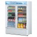 Turbo Air TGM-50RS-N 56 Two Glass Swing Door White Merchandiser Refrigerator - 44 Cu. Ft.