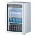 Turbo Air TGM-7SDW-N6 Super Deluxe Series 25 Glass Swing Door Countertop White Merchandiser Refrigerator - 6 Cu. Ft.