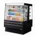 Turbo Air TIOM-48SB-N 50 Black Square Island Display Self-Serve Refrigerated Merchandiser - 18 Cu. Ft.