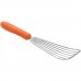 Winco TNH-60 Fish Spatula with Orange Cool Heat Handle, 6-3/4 x 3-1/4