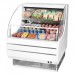 Turbo Air TOM-30LW-N 28 Horizontal Open Display Merchandiser, Low Profile, White - 1 Shelf