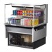 Turbo Air TOM-36L-UF-S-2SI-N 36 Low Profile Stainless Steel Drop-In Horizontal 1 Shelf Open Display Case w/ Glass Side Panel - 8 Cu. Ft.