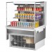 Turbo Air TOM-36L-UF-W-3SI-N 36 Low Profile White Drop-In Horizontal 2 Shelf Open Display Case w/ Glass Side Panel - 11 Cu. Ft.