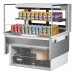 Turbo Air TOM-36L-UFD-W-2SI-N 36 Low Profile White Drop-In Horizontal Sliding Rear Door 1 Shelf Open Display Case w/ Glass Side Panel - 8 Cu. Ft.