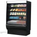 Turbo Air TOM-48DXB-SP-N 48 Extra-Deep Vertical Open Display Merchandiser w/ Stainless Steel Interior & Solid Side Panels - 23 Cu. Ft.