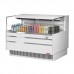 Turbo Air TOM-48L-UF-W-1S-N 47 Low Profile White Horizontal Open Display Case w/ Glass Side Panel - 6 Cu. Ft.
