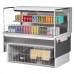 Turbo Air TOM-48L-UF-W-2SI-N 48 Low Profile White Drop-In Horizontal 1 Shelf Open Display Case w/ Glass Side Panel - 10 Cu. Ft.