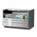 Turbo Air TOM-48UC-S-N 48 Low Profile Stainless Steel Drop-In Horizontal Open Display Case w/ Solid Side Panel - 7 Cu. Ft.