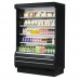 Turbo Air TOM-50B-SP-A-N 51 Full-Height Vertical Open Display Merchandiser w/ Black Interior, Mirrored Sides & Solid Side Panels - 19 Cu. Ft.