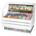 Turbo Air TOM-50LW-N 51 Horizontal Open Display Merchandiser, Low Profile, White - 1 Shelf