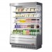 Turbo Air TOM-50S-N 51 Full-Height Stainless Steel Vertical Open Display Merchandiser w/ Glass Side Panels - 17 Cu. Ft.