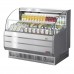 Turbo Air TOM-50SS-N 51 Slim-Profile Stainless Steel Horizontal Open Display Merchandiser w/ Glass Side Panels - 9 Cu. Ft.