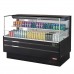 Turbo Air TOM-60L-UF-B-2S-N 59 Low Profile Black Horizontal 1 Shelf Open Display Case w/ Glass Side Panel - 13 Cu. Ft.