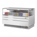 Turbo Air TOM-60L-UF-W-1S-N 59 Low Profile White Horizontal Open Display Case w/ Glass Side Panel - 8 Cu. Ft.