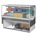 Turbo Air TOM-60L-UF-W-2SI-N 60 Low Profile White Drop-In Horizontal 1 Shelf Open Display Case w/ Glass Side Panel - 13 Cu. Ft.