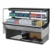 Turbo Air TOM-60L-UFD-B-2SI-N 60 Low Profile Black Drop-In Horizontal Sliding Rear Door 1 Shelf Open Display Case w/ Glass Side Panel - 13 Cu. Ft.