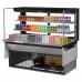 Turbo Air TOM-60L-UFD-B-3SI-N 60 Low Profile Black Drop-In Horizontal Sliding Rear Door 2 Shelf Open Display Case w/ Glass Side Panel - 19 Cu. Ft.