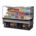 Turbo Air TOM-72L-UF-S-3SI-N 71 Low Profile Stainless Steel Drop-In Horizontal 4 Shelf Open Display Case w/ Glass Side Panel - 23 Cu. Ft.