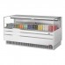 Turbo Air TOM-72L-UF-W-1S-N 71 Low Profile White Horizontal Open Display Case w/ Glass Side Panel - 10 Cu. Ft.