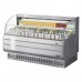 Turbo Air TOM-75SS-N 76 Slim-Profile Stainless Steel Horizontal Open Display Merchandiser w/ Glass Side Panels - 14 Cu. Ft.