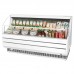 Turbo Air TOM-75SW-N 75 Horizontal Open Display Merchandiser, Slim Line, White - 3 Shelves