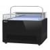 Turbo Air TOS-50NN-D-B 50 Black Open Display Sandwich & Cheese Merchandiser with Top Shelf - 2.35 Cu. Ft.