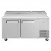 Turbo Air TPR-67SD-N 67 Super Deluxe Series Refrigerated Pizza Prep Table, 1 Door - (9) x 1/6 Pans
