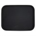 Winco TRH-1418K 14 x 18 Easy-Hold Black Rubber Lined Plastic Tray