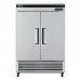 Turbo Air TSF-49SD-N 54 Stainless Steel Two Solid Swing Door Super Deluxe Reach-in Freezer, Bottom Mount - 39.9 Cu. Ft.