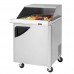 Turbo Air TST-28SD-12-N-SL Super Deluxe Series 27 Slide Back Lid Mega Top Prep Table w/ 12-Pan Top - 8 Cu. Ft.