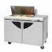 Turbo Air TST-48SD-08S-N Super Deluxe Series 48 Solid Door Sandwich/Salad Prep Table + Right-Side Work Station w/ 8-Pan Top - 15 Cu. Ft.