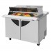 Turbo Air TST-48SD-18-N-DS Super Deluxe Series 48 Dual Sided Two Door Mega Top Prep Table w/ 18-Pan Top - 15 Cu. Ft.