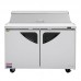 Turbo Air TST-48SD-N 48 Super Deluxe Series 2 Door Sandwich/Salad Refrigerated Prep Table - (12) x 1/6 Pan