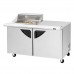 Turbo Air TST-60SD-12M-N-CL Super Deluxe Series 60 Clear Lid Two Door Mega Top Prep Table & Work Station w/ 12-Pan Top - 19 Cu. Ft.