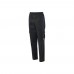 Winco UNF-11KL Black Poly-Cotton Cargo Chef Pants, Size L