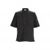 Winco UNF-9KM Black Short Sleeved Chefs Shirt with Tapered Fit, Size M